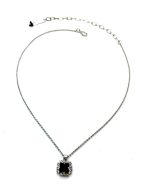 Necklace Pendant by Mariana Woman Gorgeous Jet and Clear Swarovski Crystals - Image 2