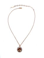 Necklace Pendant by Mariana Woman Charming Champagne and Aquamarine Swarovski Crystals - Image 3