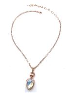 Necklace Pendant by Mariana Woman Elegant Clear and Golden Swarovski Crystals - Image 2