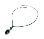 Necklace Pendant by Mariana Woman Luxurious Emerald and Blue Zircon Swarovski Crystals - Image 3