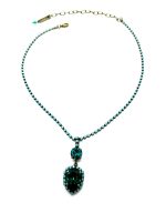 Necklace Pendant by Mariana Woman Luxurious Emerald and Blue Zircon Swarovski Crystals - Image 2
