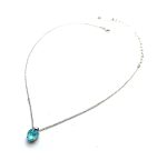 Necklace Pendant by Mariana Woman Heart Sun Kissed Aqua Swarovski Crystals - Image 3