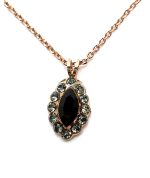 Necklace Pendant by Mariana Woman Precious Jet and Black Diamond Swarovski Crystals