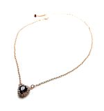 Necklace Pendant by Mariana Woman Heart Encrusted Clear and Siam Swarovski Crystals - Image 3