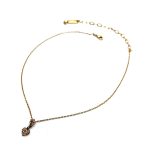 Necklace Pendant by Mariana Woman Heart Floral Topaz Swarovski Crystals - Image 3