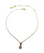 Necklace Pendant by Mariana Woman Heart Floral Topaz Swarovski Crystals - Image 2