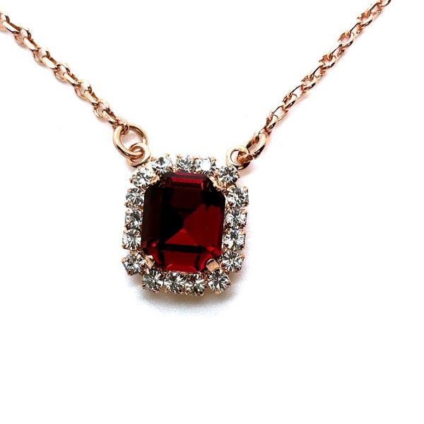 Necklace Pendant by Mariana Woman Stunning Siam and Clear Swarovski Crystals