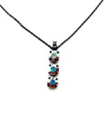 Necklace Pendant by Mariana Woman Shimmering Aurora Boreale Swarovski Crystals