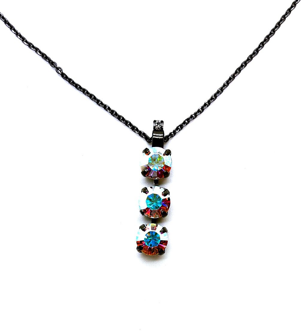 N-5440-1-001AB-GR (2) Necklace Pendant by Mariana Woman Shimmering Aurora Boreale Swarovski Crystals - Image 1