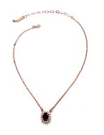 Necklace Pendant by Mariana Woman Gorgeous Fuchsia and Clear Swarovski Crystals - Image 2