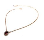 Necklace Pendant by Mariana Woman Gorgeous Fuchsia and Clear Swarovski Crystals - Image 3