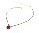 Necklace Pendant by Mariana Woman Lovely Indian Pink and Clear Swarovski Crystals - Image 3