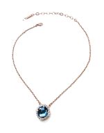 Necklace Pendant by Mariana Woman Exquisite Denim Blue and Clear Swarovski Crystals - Image 2