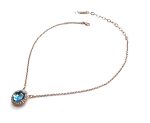 Necklace Pendant by Mariana Woman Exquisite Denim Blue and Clear Swarovski Crystals - Image 3