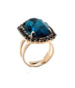 Ring by Mariana Woman Elegant Montana Blue Swarovski Crystals - Image 2
