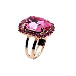 Ring by Mariana Woman Lovely Rose and Fuchsia Swarovski Crystals - Image 3