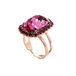 Ring by Mariana Woman Lovely Rose and Fuchsia Swarovski Crystals