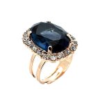 Ring by Mariana Woman Elegant Sapphire and Clear Swarovski Crystals - Image 2