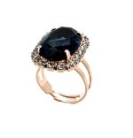 Ring by Mariana Woman Elegant Sapphire and Clear Swarovski Crystals - Image 3