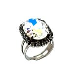 Ring by Mariana Woman Alluring Moonlight and Black Diamond Swarovski Crystals - Image 3