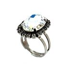 Ring by Mariana Woman Alluring Moonlight and Black Diamond Swarovski Crystals - Image 2
