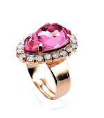 Ring by Mariana Woman Lovely Pink and Rose Opal Swarovski Crystals