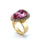 Ring by Mariana Woman Lovely Pink and Rose Opal Swarovski Crystals - Image 4