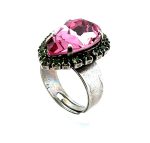Ring by Mariana Woman Beautiful Rose and Peridot Swarovski Crystals - Image 3