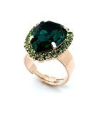 Ring by Mariana Woman Elegant Emerald and Peridot Swarovski Crystals - Image 2