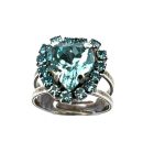 Ring by Mariana Woman Alluring Aquamarine and Blue Zircon Swarovski Crystals-SP - Image 2