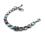 Bracelet by Mariana Woman Gorgeous Black Diamond and Pink Swarovski Crystals - Image 2