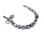 Bracelet by Mariana Woman Gorgeous Black Diamond and Pink Swarovski Crystals - Image 3