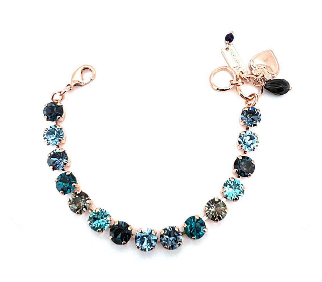 B-4252-1114-RG (1) Bracelet by Mariana Woman Gorgeous Montana and Teal Swarovski Crystals - Image 1