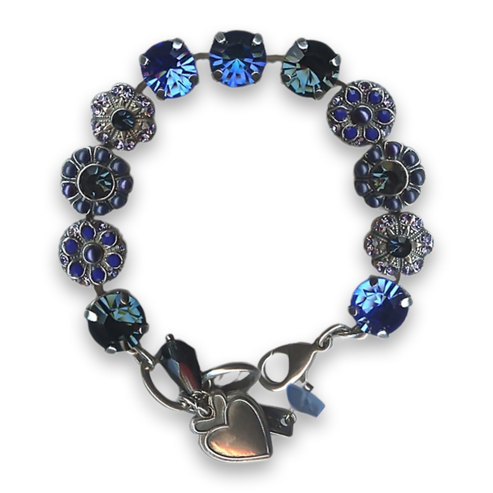 B-4284-1026-SP (1) Bracelet by Mariana Woman Gorgeous Sapphire and Montana Swarovski Crystals - Image 1