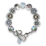 Bracelet by Mariana Woman Shimmering AB and Opal Swarovski Crystals