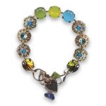 Bracelet by Mariana Woman Adorable Opal and Olivine Swarovski Crystals - Image 2