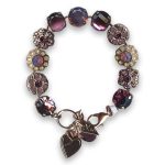 Bracelet by Mariana Woman Exquisite Purple and Opal Swarovski Crystals