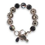 Bracelet by Mariana Woman Elegant Jet and Rose Swarovski Crystals - Image 2