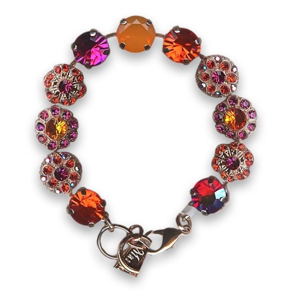 Bracelet by Mariana Woman Sassy Orange and Fuchsia Swarovski Crystals