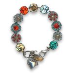 Bracelet by Mariana Woman Beautiful Red and Teal Swarovski Crystals - Image 3