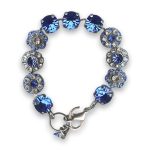 Bracelet by Mariana Woman Gorgeous Sapphire and Clear Swarovski Crystals - Image 2