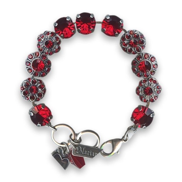 Bracelet by Mariana Woman Ethereal Siam Swarovski Crystals