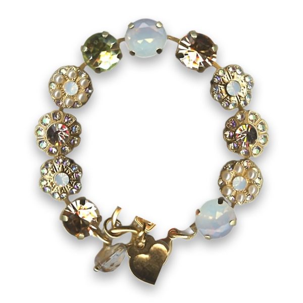 Bracelet by Mariana Woman Timeless Golden and Opal Swarovski Crystals