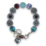 Bracelet by Mariana Woman Gorgeous Indicolite and Tanzanite Swarovski Crystals - Image 2