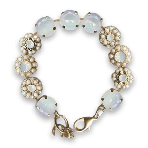 Bracelet by Mariana Woman Timeless White Opal Swarovski Crystals