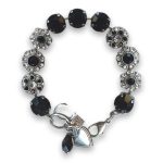 Bracelet by Mariana Woman Sophisticated Jet and Clear Swarovski Crystals - Image 3