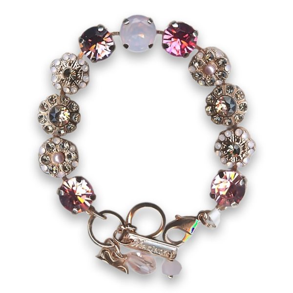 Bracelet by Mariana Woman Lovely Pink Swarovski Crystals