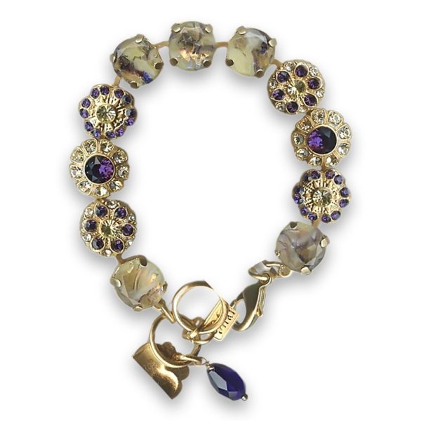 Bracelet by Mariana Woman Alluring Amethyst and Clear Swarovski Crystals