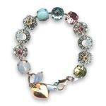 Bracelet by Mariana Woman Charming Turquoise Mineral and Opal Swarovski Crystals - Image 3