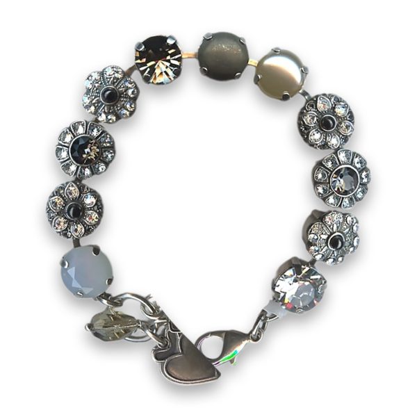 Bracelet by Mariana Woman Fab Pyrite Mineral and Clear Swarovski Crystals